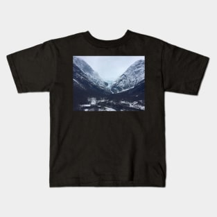 Briksdalsbreen Glacier Norway Mountains Kids T-Shirt